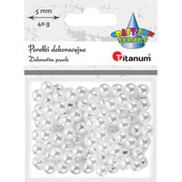 perełki dekoracyjne białe 8 mm 40g titanum