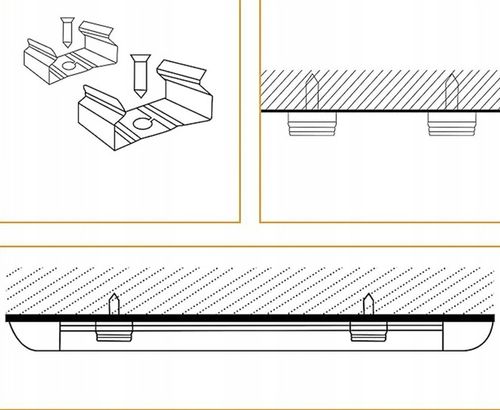 Lampa LED 45W 150cm Oprawa Sufitowa Natynkowa Do Garażu Warsztatu na Arena.pl
