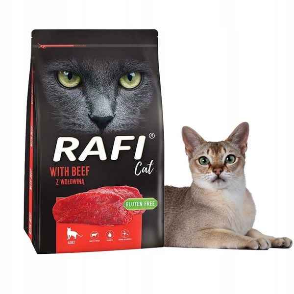 RAFI Cat z Wołowiną 7kg Beef sucha karma dla kota zdjęcie 4