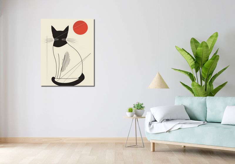 Obraz 70x90cm Czerwony Krąg zdjęcie 2