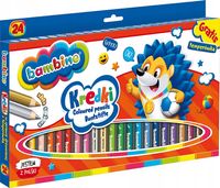 BAMBINO KREDKI W DREWNIANEJ OPRAWIE 24 KOL + TEMPERÓWKA