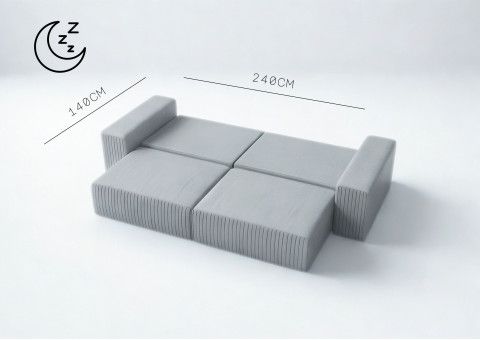 Duża elegancka sofa rozkładana PAS na Arena.pl