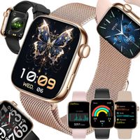 SMARTWATCH Damski Zegarek Rozmowy Menu PL Zdrowie HD AMOLED 185 4 Paski TOP