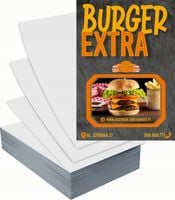 Ulotki A6 reklamowe firmowe 100szt projekt w cenie BURGER EXTRA FAST FOOD