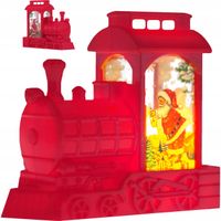 Lampka LED lokomotywa świąteczna czerwona ozdoba bożonarodzeniowa VERGIONIC