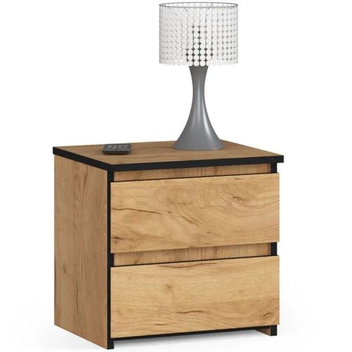 Szafka nocna, stolik, STILO, 2 szuflady, 40x35x40, dąb, mat | TYLETEGOTU na Arena.pl