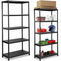 REGAŁ MAGAZYNOWY PLASTIKOWY DO GARAŻU PIWNICY SPIŻARNI MOCNY 5 PÓŁEK