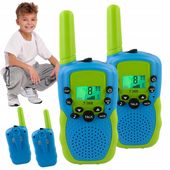 WALKIE TALKIE KRÓTKOFALÓWKI DUŻY ZASIĘG 3KM LCD ZESTAW dla dziecka prezent