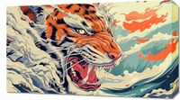 Obraz 70x40cm Tygrys Na Fali
