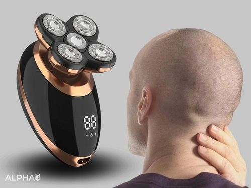 Golarka Męska 5W1 Maszynka do Golenia Brody, Włosów i Głowy - Trymer Alpha na Arena.pl