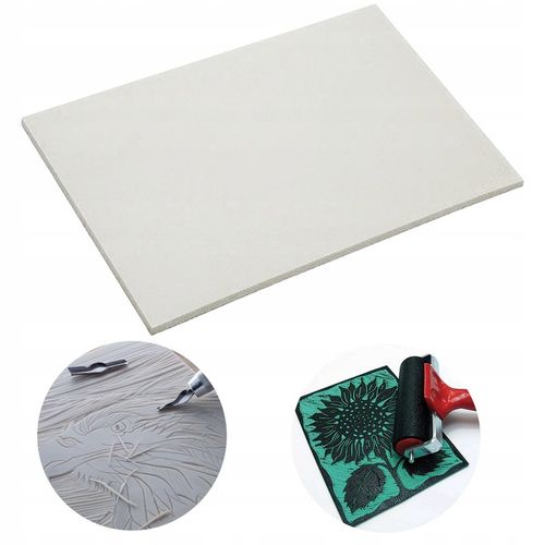 Linoleum płytka do linorytu Essdee druku wypukłego wklęsłego SZARA 30x20 cm na Arena.pl