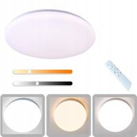Plafoniera LED biała okrągła ściemnialna Ø40cm 60w z pilotem CCT