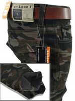 SPODNIE MĘSKIE OCIEPLANE MORO BOJÓWKI W35 90-92 CM