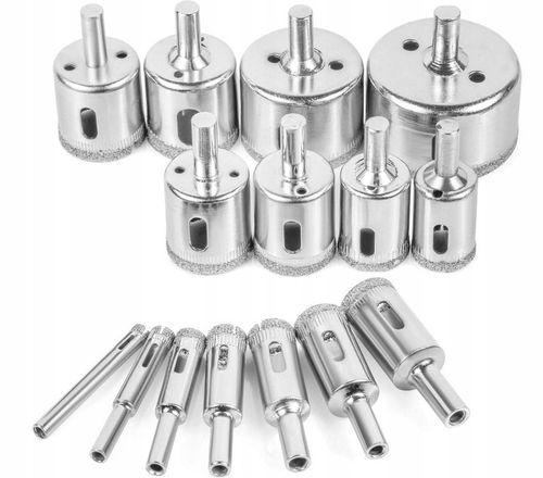 Otwornice diamentowe gres płytki 16 szt 6-68mm MTA na Arena.pl