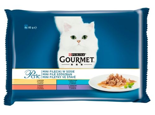 Mix karm w sosie dla kota Gourmet Indyk, Kaczka, Tuńczyk, Jagnięcina 4x85g na Arena.pl