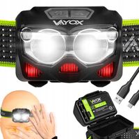 LATARKA CZOŁOWA LED LAMPA CZOŁÓWKA AKUMULATOR CZUJNIK RUCHU USB-C PRO