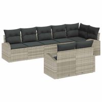 Zestaw Sof na Ogród 8 pcs 289 x 124 x 85 cm Polirattan