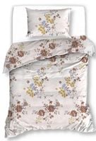 Pościel Satynowa 140X200 Kwiaty 2433