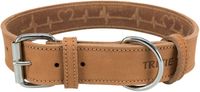 TRIXIE Rustic Heartbeat Obroża psa skórzana ze skóry brązowa 47–55cm/4cm L