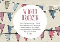 Kartka składana Urodziny 6 - Niech ci błogosławi Pan z Syjonu,