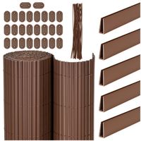 Osłona PVC maskująca 500x160 cm, profile zestaw na balkon, taras, ogrodzenie brązowe