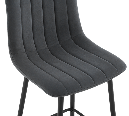 Hoker tapicerowany velvet ciemnoszary H112 krzesło barowe loft na Arena.pl