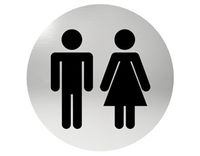 PRZYKLEJANE OZNACZENIE NA DRZWI TOALETA WC STAL