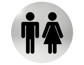 PRZYKLEJANE OZNACZENIE NA DRZWI TOALETA WC STAL zdjęcie 1