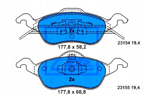 KLOCKI HAM PRZOD FORD FOCUS 98-04 ATE na Arena.pl