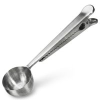 Miarka do kawy herbaty stalowa z klipsem 18 cm