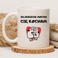 CHAMSKI KUBEK BEZ CENZURY | ŚMIESZNY PREZENT | DO PRACY BIURA DOMU | 330 ml