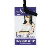 s&m small rubber whip black - wytrzymały bat gumowy 25 cm