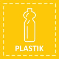 NAKLEJKI śmieci na kosz pojemnik ODPADY PLASTIK