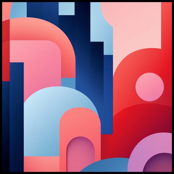 Plakat 80x80cm Miasto Kolorów zdjęcie 2