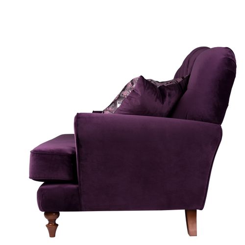Sofa welurowa Carmen fioletowa na Arena.pl