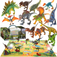 ZESTAW FIGURKI DINOZAURY XXL MATA POJEMNIK DUŻE ZWIERZĘTA 25 el. WOOPIE