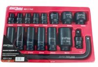 ZESTAW NASADEK NASADKI UDAROWE 1/2" 6 KĄTNE 16 szt. KRAFT&DELE KD11762