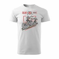 Koszulka z motocyklem na motor Cezet Cezeta 350 męska biała REGULAR XL