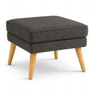 Pufa podnóżek skandynawski do fotela 45x45x43 czarna M1