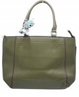 Erick Style - duża klasyczna torebka shopper zielony khaki A3539