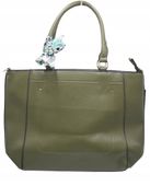 Erick Style - duża klasyczna torebka shopper zielony khaki A3539