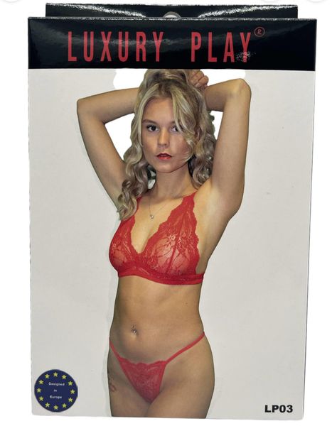 Bielizna-Luxury Play - Lingerie Set Medium Red zdjęcie 1