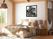 OBRAZ AŻUROWY DEKORACJA ŚCIENNA PANEL ZEBRA 3D