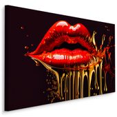 Obraz Do Salonu Kolorowe USTA Abstrakcja Modny Wzór Efekt 3D 90cm x 60cm