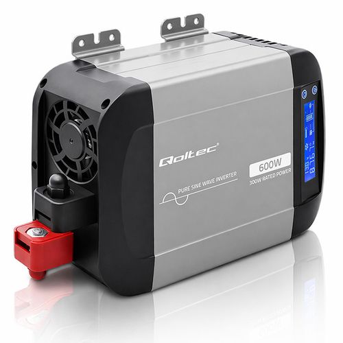Qoltec przetwornica 12V/230V 300W LCD na Arena.pl