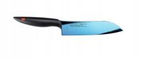 Kasumi Nóż Santoku kuty Titanium 18cm BLUE