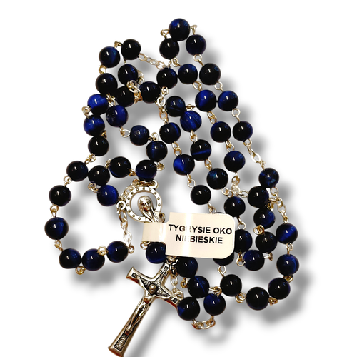 Różaniec Tygrysie Oko Niebieskie 6Mm na Arena.pl