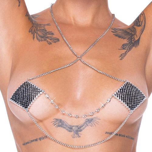 nipple jewellery silver chain na Arena.pl