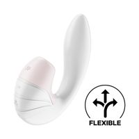 Wibrator Z Bezdotykowym Stymulatorem Łechtaczki Satisfyer Supernova White