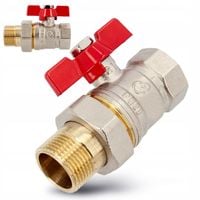 KUREK ZAWÓR KULOWY ZE ŚRUBUNKIEM SOLIDNY MOCNY MOTYLEK 1 CAL DN25 PN20